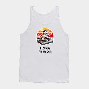 Lizard DJ Music Leopard Gecko Tank Top